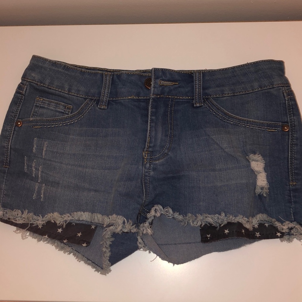 denim shorts